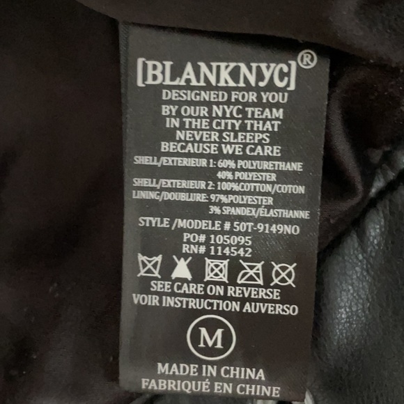 Faux leather blank nyc jacket - Picture 9 of 9